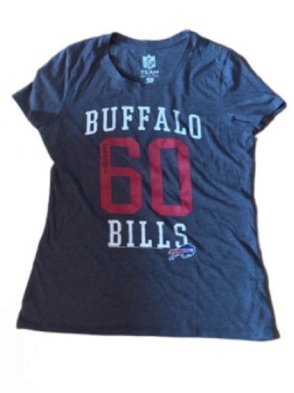 NFL Navy and Red Buffalo Bills Women's Short-Sleeve Tee 60